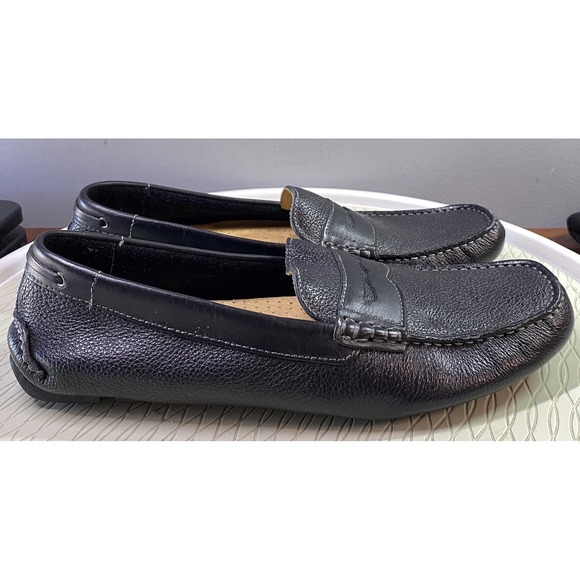 G. H. Bass & Co. Men's Leather Monte Black Pebbled Penny Loafer   Shoes Sz.11.5 - Picture 4 of 9